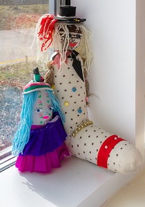 Praca konkursowa I Ogólnopolskiego Konkursu Rękodzieła Artystycznego pod hasłem „Skarpetkostwory”