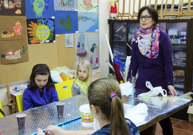 Świąteczne Baranki - warsztaty z cyklu Rodzinne Spotkania ze Sztuką, MDK nr 2, 9.04.2014 r.