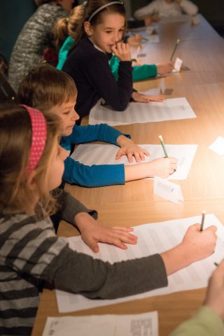 Pisz muzykę, to proste! - warsztaty kompozytorskie, spotkanie, dyskusje Prowadzący: Łukasz Urbaniak, Marek Raczyński, Bartosz Michałowski Organizatorzy: Stowarzyszenie Miłośników Sztuki Vis Artis, Młodzieżowy Dom Kultury nr 2 Autor zdjęć: Bartosz Sei