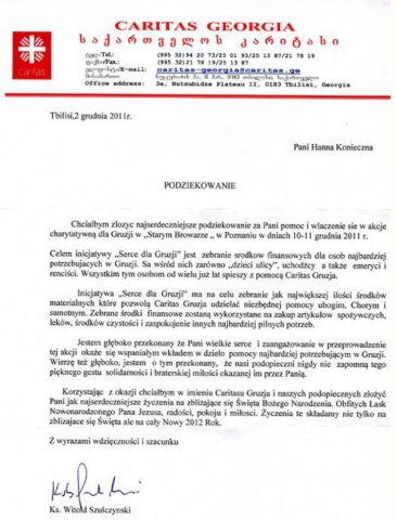 Serce dla Gruzji - grudzień 2011