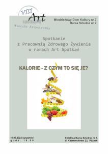 Spotkanie z Pracownią Zdrowego Żywienia w ramach Art Spotkań - plakat