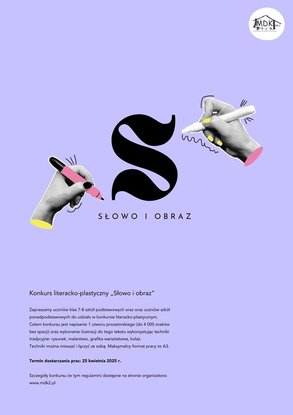 Plakat konkursu literacko-plastycznego „Słowo i obraz"